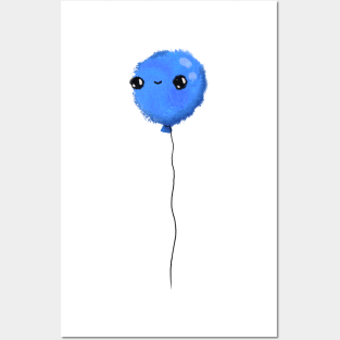 Lil blue balloon Posters and Art